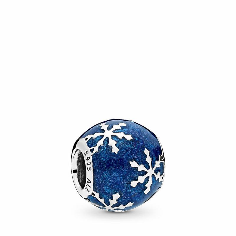 Pandora Wintry Delight Charm Ireland - Sterling Silver/Enamel/Blue - 623109PHI